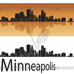 Minneapolis skyline - vector clip art