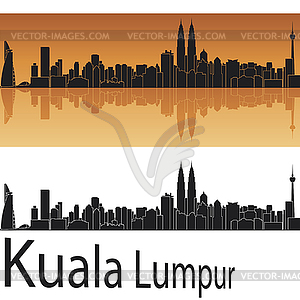 Kuala Lumpur skyline - vector image