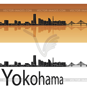 Yokohama skyline - vector image