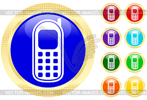 Cellphone icon - vector image