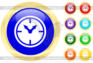 Icon of clock - vector clipart
