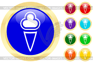 Icon of ice-cream - vector clipart