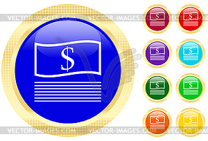 Icon of money - royalty-free vector clipart