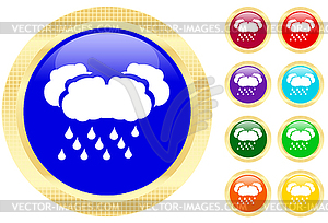 Icon of rain - vector clipart / vector image