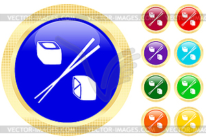 Icon of sushi rolls - vector clip art