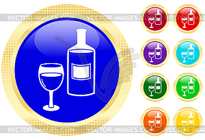 Icon of wine - vector clip art