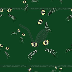 Halloween background cat eyes - vector image