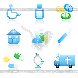 Medical icon set - vector clipart