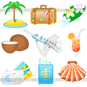 Icon set Vacations - vector image