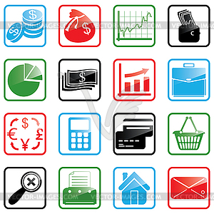 Icon set Finance - vector image