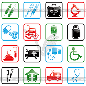 Icon set Medicine - vector clip art