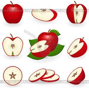 Red apple - vector clipart