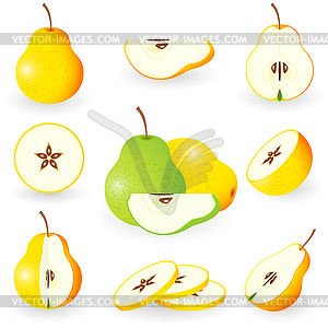 Icon Set Pear - vector image