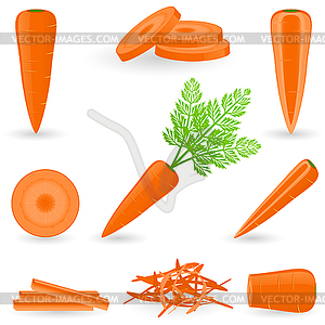 Icon Set Carrot - vector image