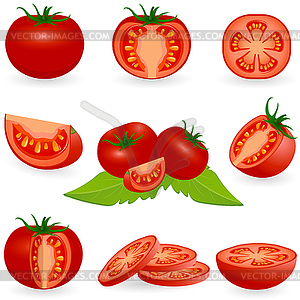 Icon Set Tomato - vector image