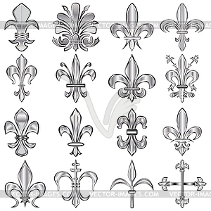 Fleur-de-lis set - vector clipart