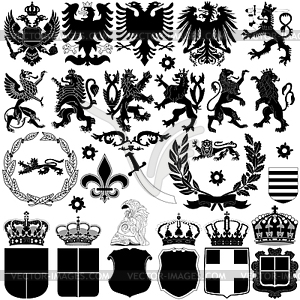 Heraldry Design Elements - vector clipart