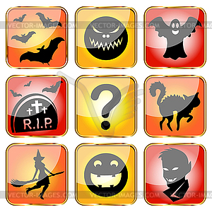 Halloween avatars - vector image