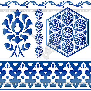 Some Islamic design elements - vector clipart
