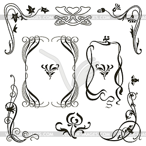 Vintage design elements for frames - vector clipart