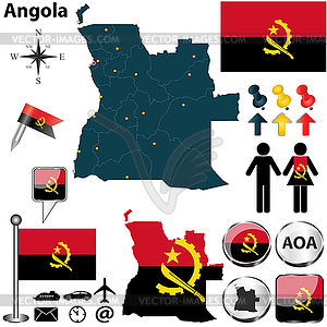 Map of Angola - vector image