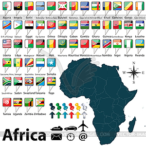 Карта Африки - векторный клипарт