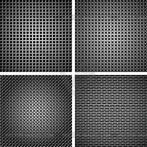 Set of metal grille  - vector image