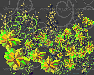 Background with flowers - vector clipart