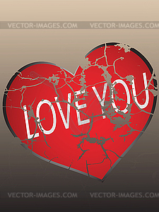 Broken love - vector EPS clipart