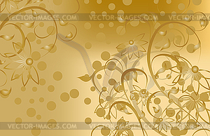 Dark floral background - vector image