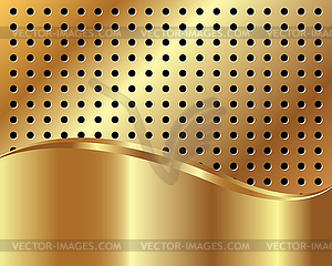 Gold background with grid - vector clip art