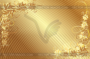 Gold floral frame background - vector clipart