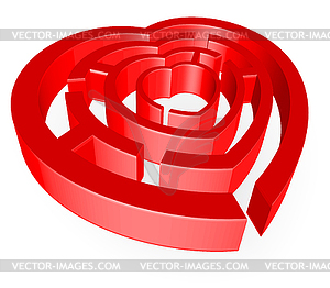Maze of Love - vector clipart