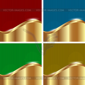 Set metallic background with space for text - vector clipart / vector image