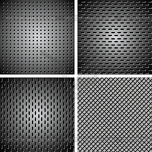 Set of metal background - vector clipart