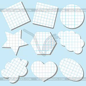 Stickers in notebook - vector image
