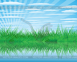 Summer Landscape - vector clip art