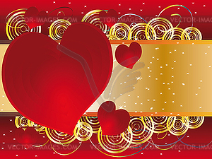Background to day of lovers - vector image