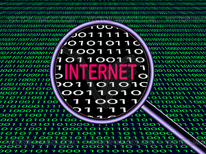 Concept of globalization of Internet - vector clip art
