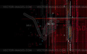 Abstract background consisting of binary numbers - vector image