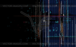 Abstract background consisting of binary numbers - vector clipart