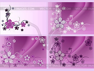 Background with flowers - vector clipart