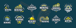 Digital currency mining. Abstract sign - vector clipart