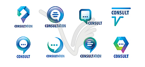 Sign for online consultation. icon - vector image