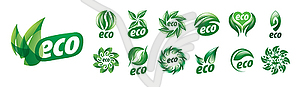 Set of eco icons - vector clipart