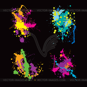 Colored stains blots - vector clipart