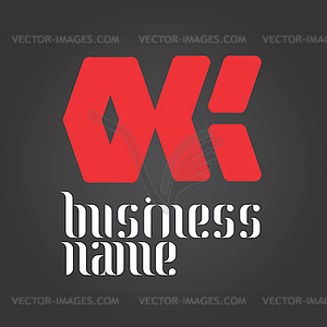 Red logo - vector image