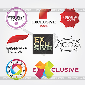 Exclusive company logos - vector clipart