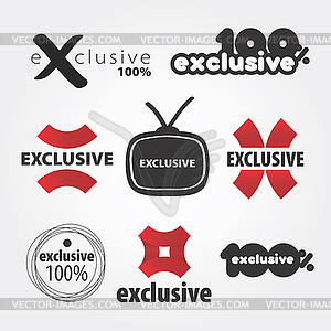 Эксклюзивные логотипы - векторный эскиз