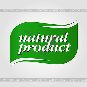 Green natural product brand - vector image